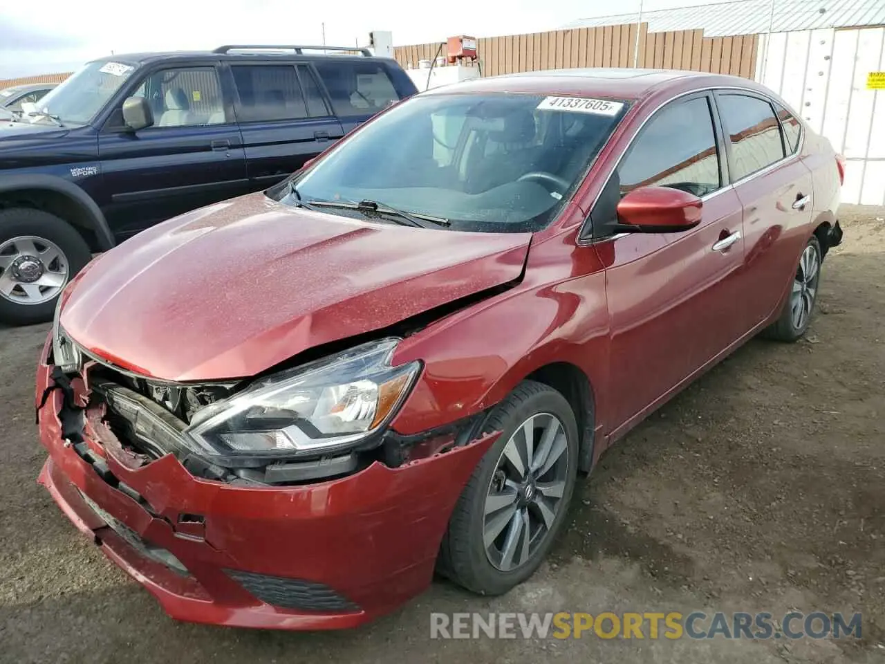 1 Photograph of a damaged car 3N1AB7AP9KY349883 NISSAN SENTRA 2019