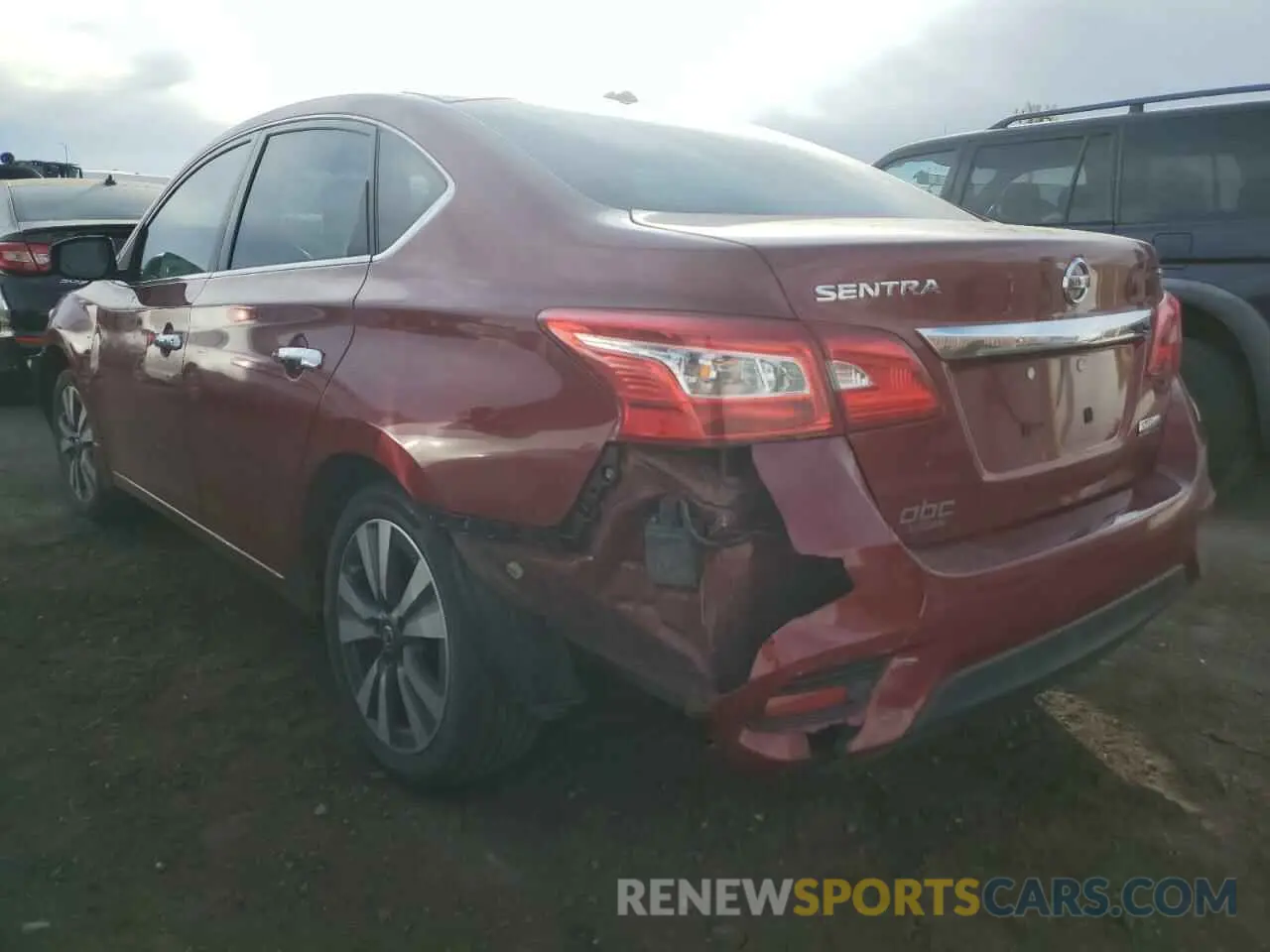 2 Photograph of a damaged car 3N1AB7AP9KY349883 NISSAN SENTRA 2019