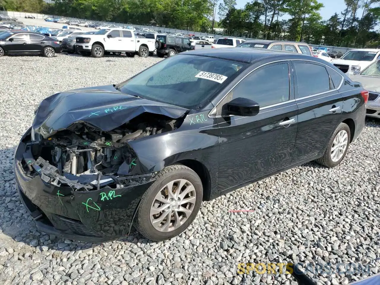 1 Photograph of a damaged car 3N1AB7AP9KY392748 NISSAN SENTRA 2019