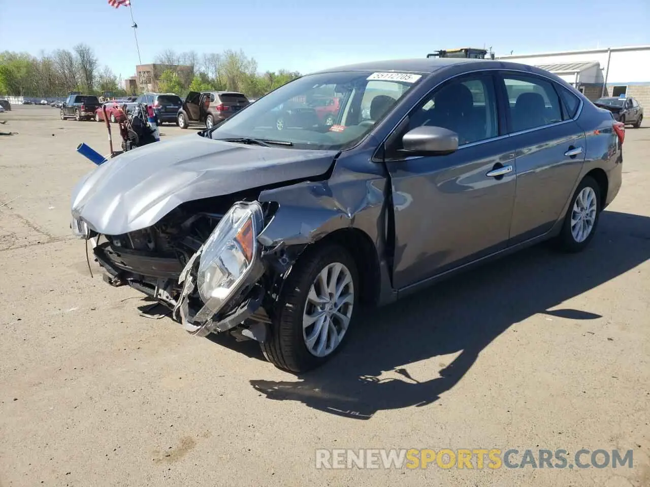 1 Photograph of a damaged car 3N1AB7AP9KY442984 NISSAN SENTRA 2019