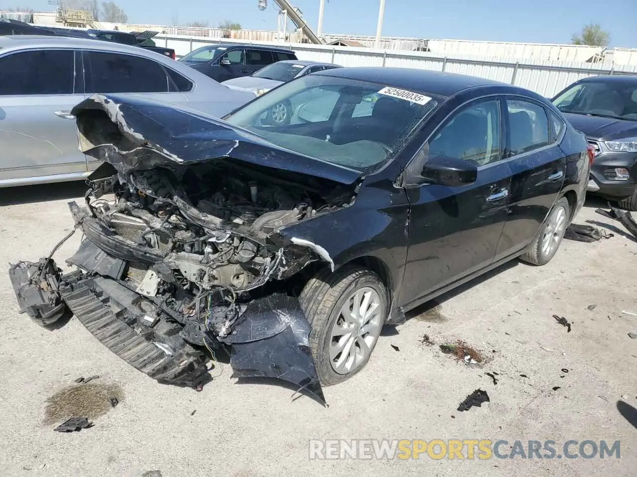 1 Photograph of a damaged car 3N1AB7APXKL625582 NISSAN SENTRA 2019