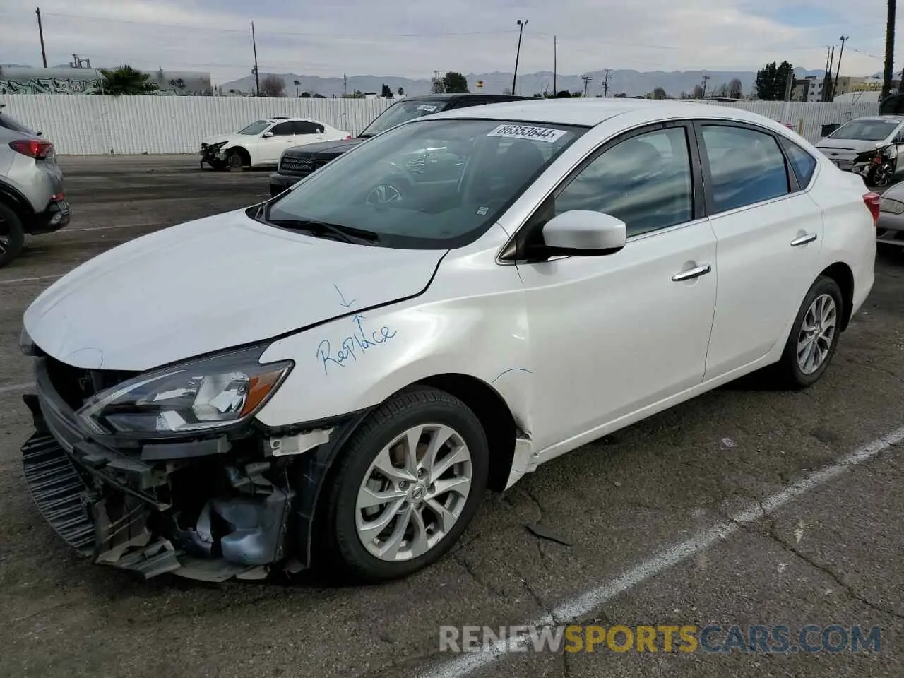 1 Photograph of a damaged car 3N1AB7APXKY250750 NISSAN SENTRA 2019