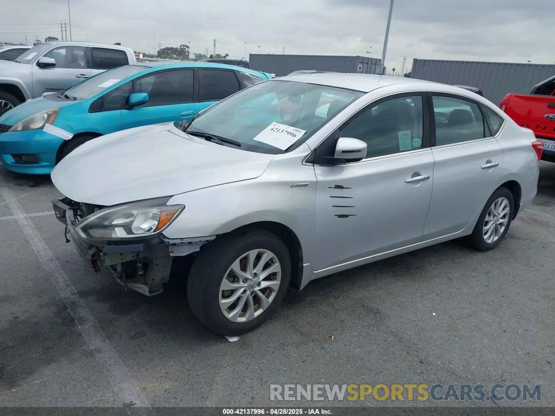 2 Photograph of a damaged car 3N1AB7APXKY288818 NISSAN SENTRA 2019