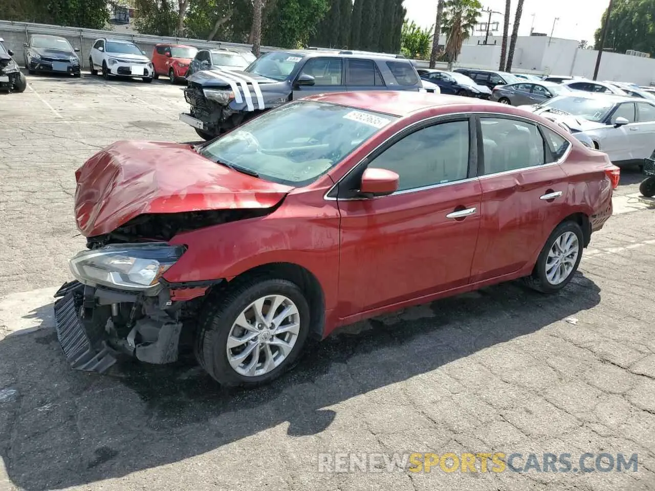 1 Photograph of a damaged car 3N1AB7APXKY297793 NISSAN SENTRA 2019