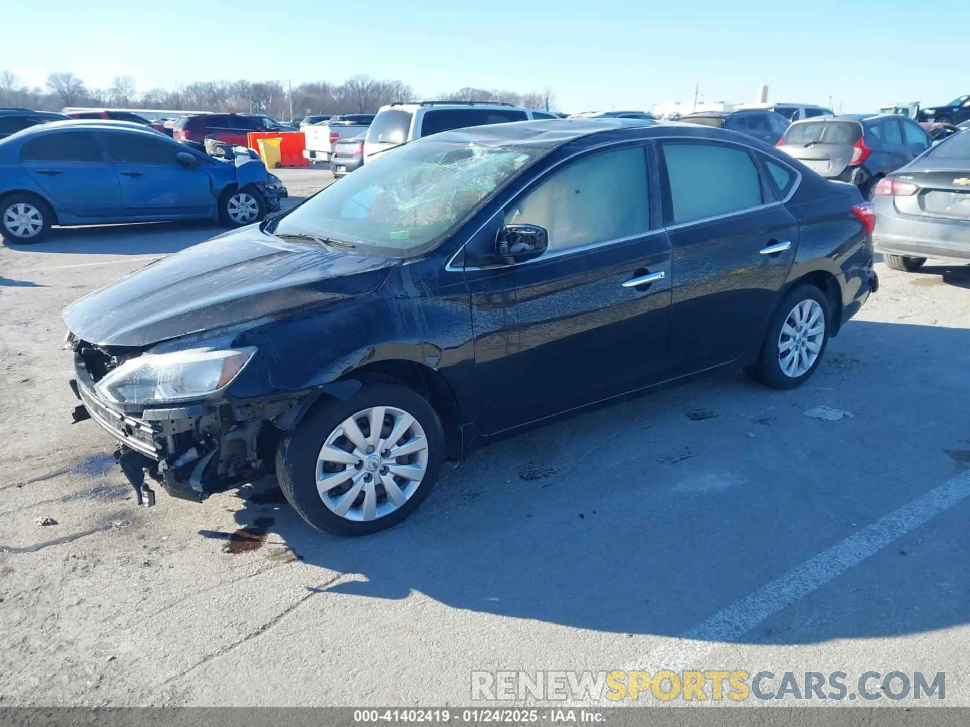 2 Photograph of a damaged car 3N1AB7APXKY334440 NISSAN SENTRA 2019