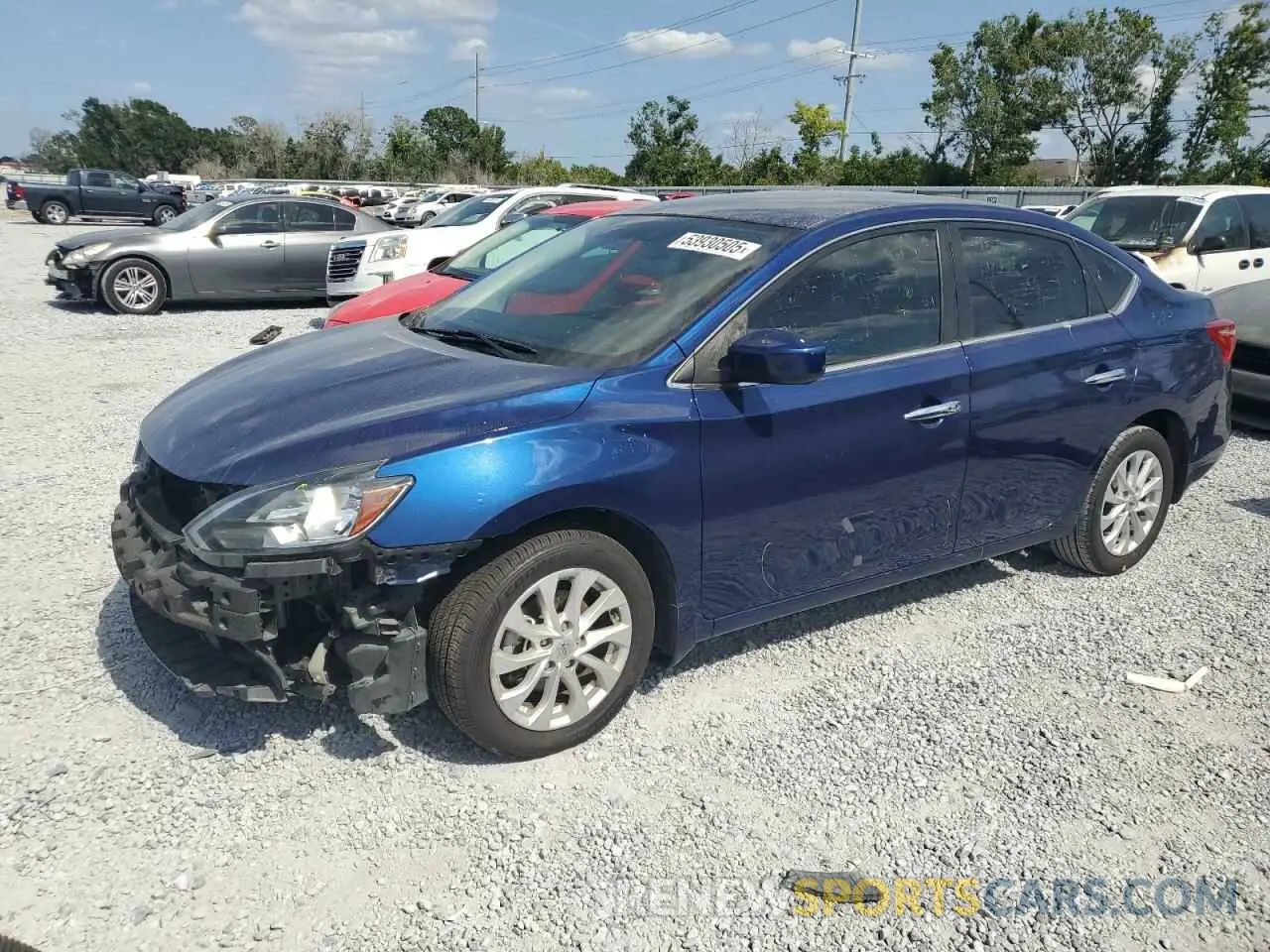 1 Photograph of a damaged car 3N1AB7APXKY378342 NISSAN SENTRA 2019