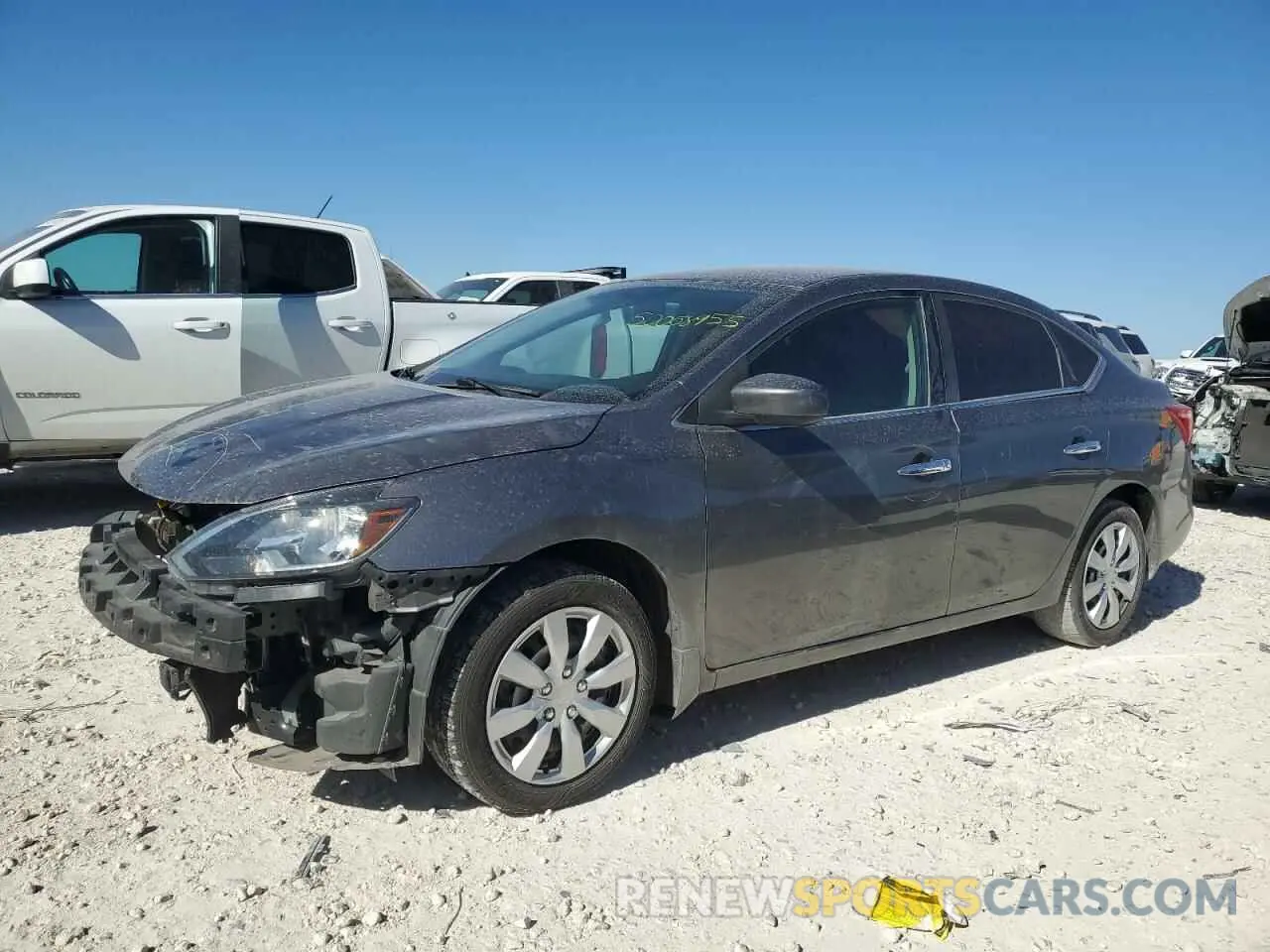 1 Photograph of a damaged car 3N1AB7APXKY381418 NISSAN SENTRA 2019