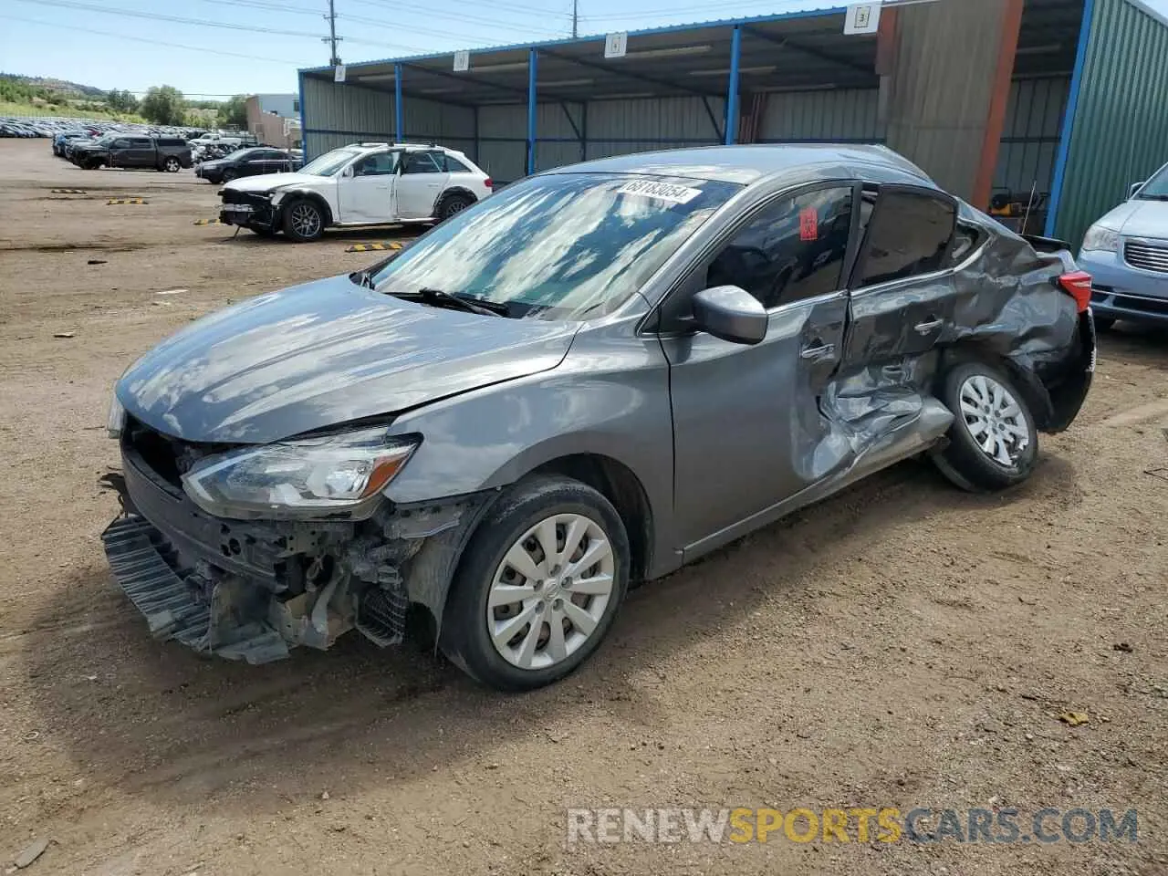 1 Photograph of a damaged car 3N1AB7AT7KY205524 NISSAN SENTRA 2019