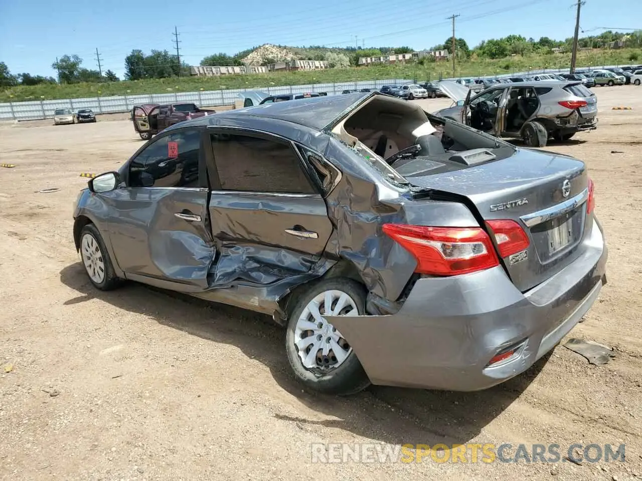 2 Photograph of a damaged car 3N1AB7AT7KY205524 NISSAN SENTRA 2019