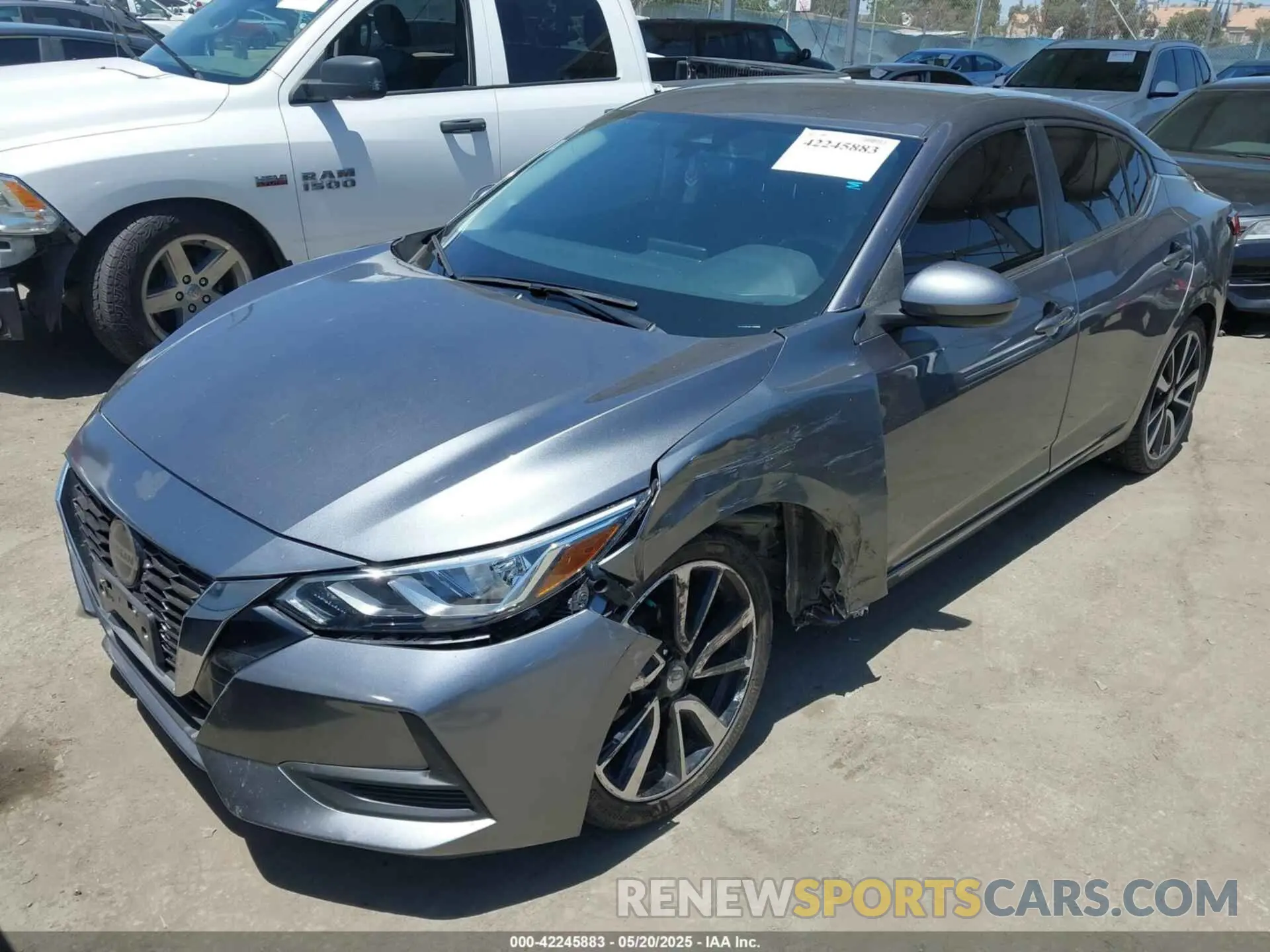 2 Photograph of a damaged car 3N1AB8BV6LY225509 NISSAN SENTRA 2020