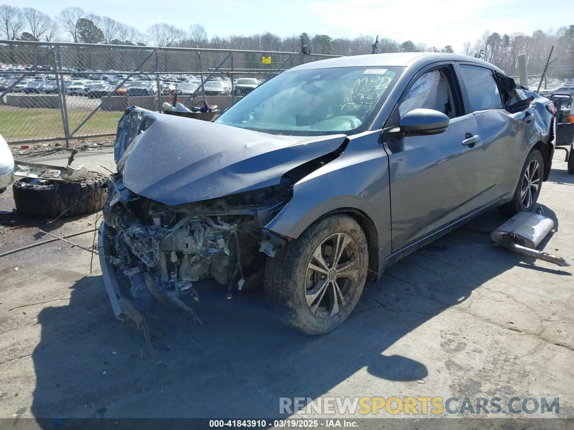2 Photograph of a damaged car 3N1AB8CV0LY204704 NISSAN SENTRA 2020