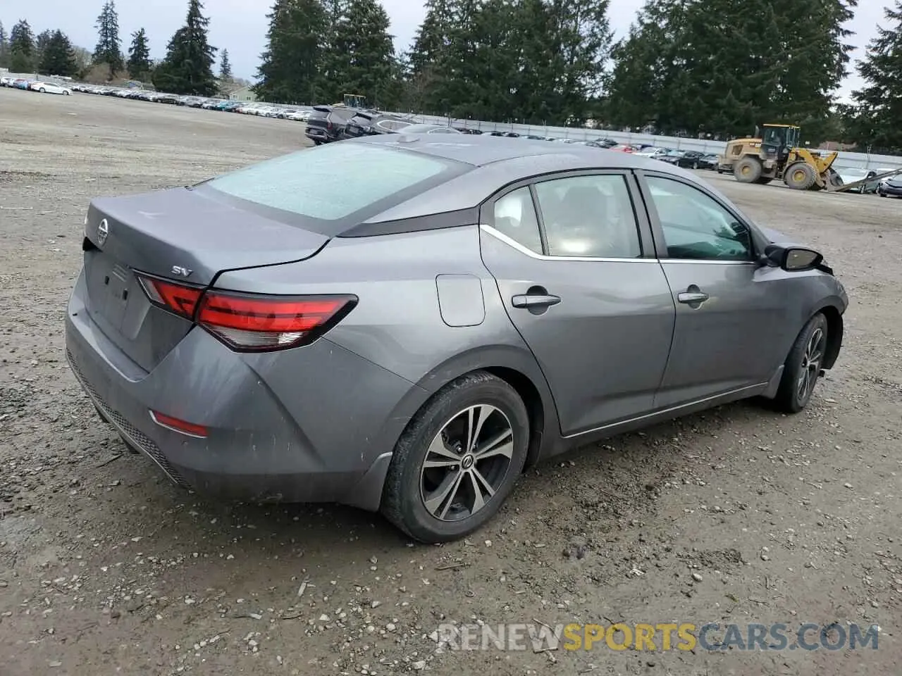 3 Photograph of a damaged car 3N1AB8CV0LY298535 NISSAN SENTRA 2020