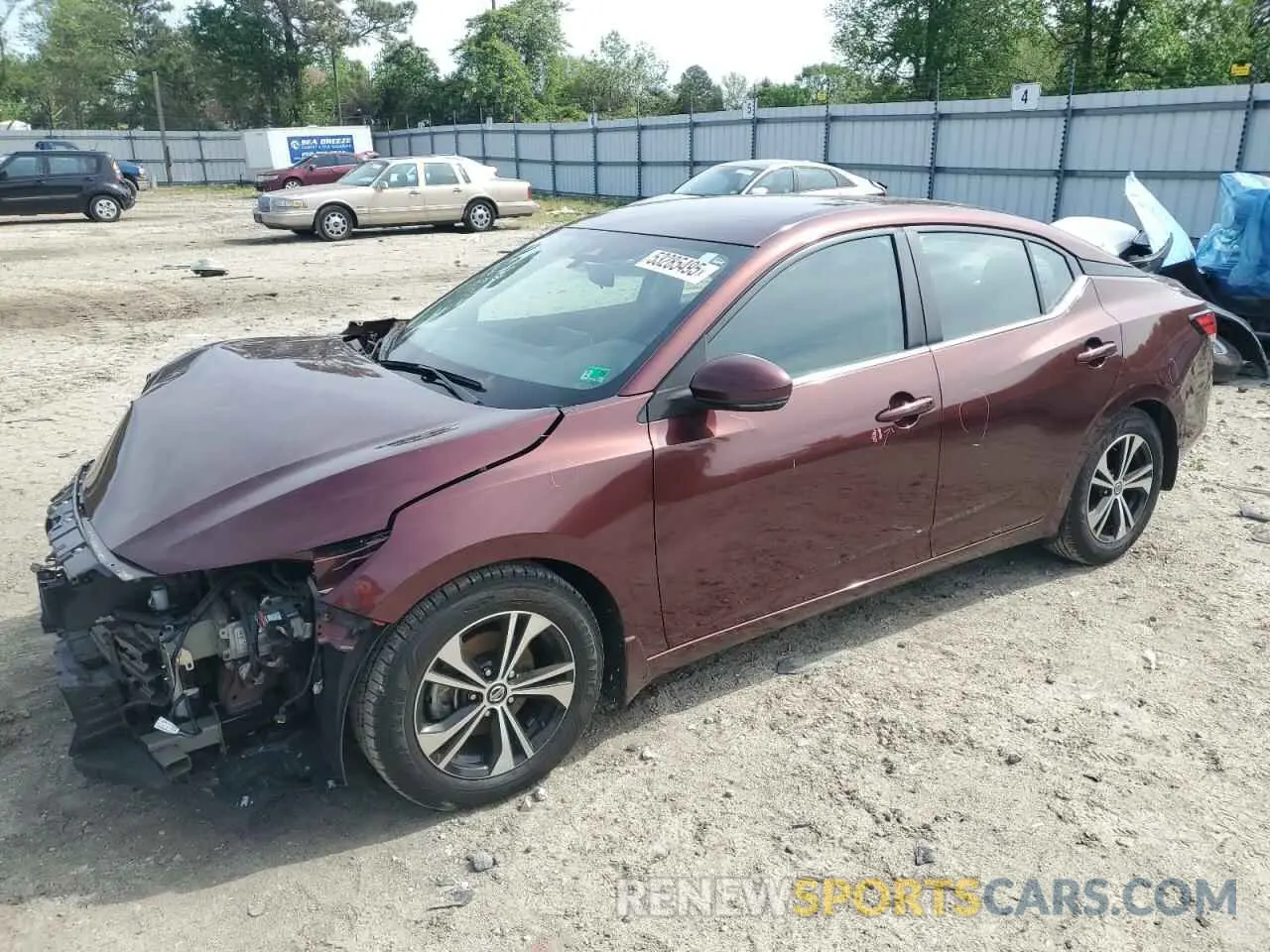 1 Photograph of a damaged car 3N1AB8CV1LY305122 NISSAN SENTRA 2020