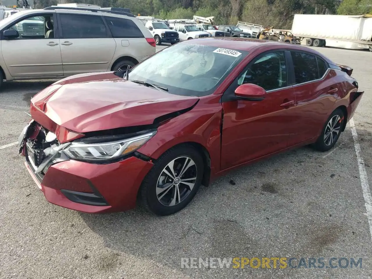 1 Photograph of a damaged car 3N1AB8CV3LY270356 NISSAN SENTRA 2020
