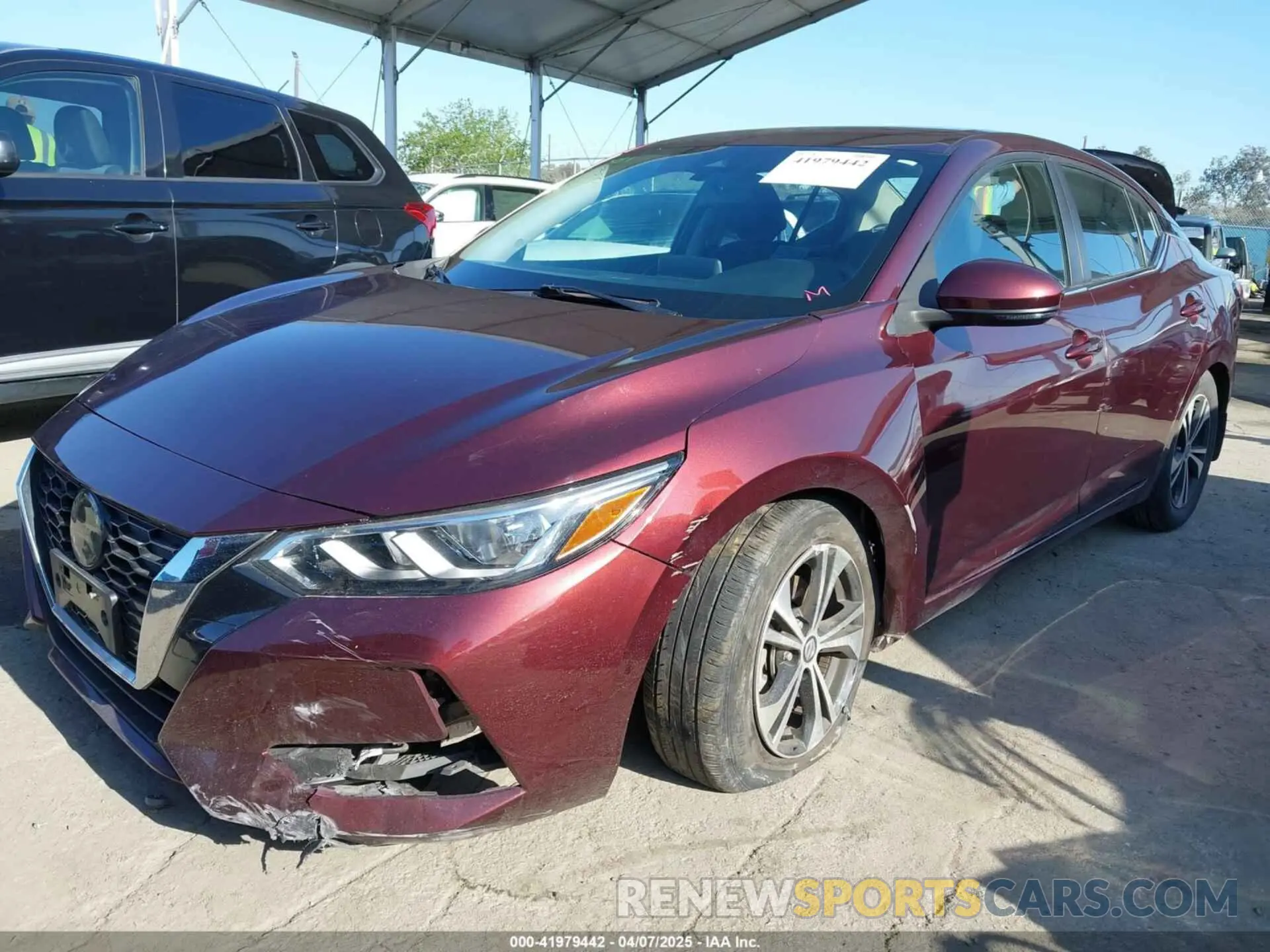 2 Photograph of a damaged car 3N1AB8CV4LY258488 NISSAN SENTRA 2020