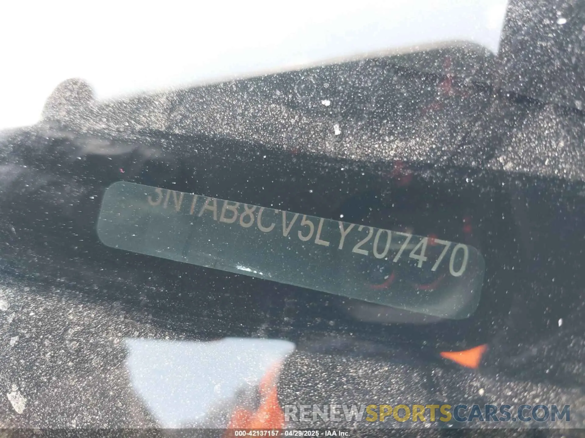 9 Photograph of a damaged car 3N1AB8CV5LY207470 NISSAN SENTRA 2020