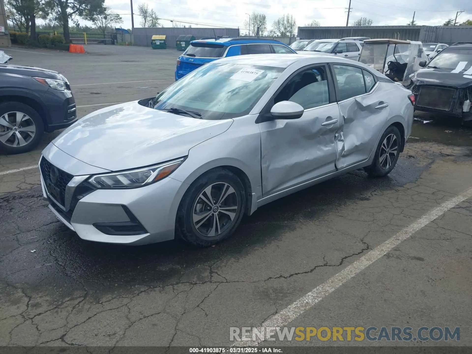 2 Photograph of a damaged car 3N1AB8CV5LY288311 NISSAN SENTRA 2020