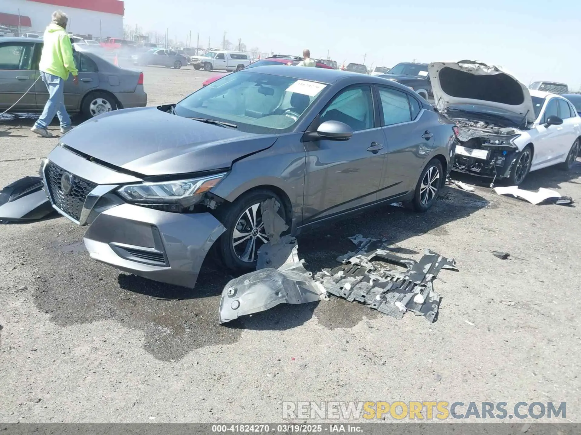2 Photograph of a damaged car 3N1AB8CV6LY218915 NISSAN SENTRA 2020