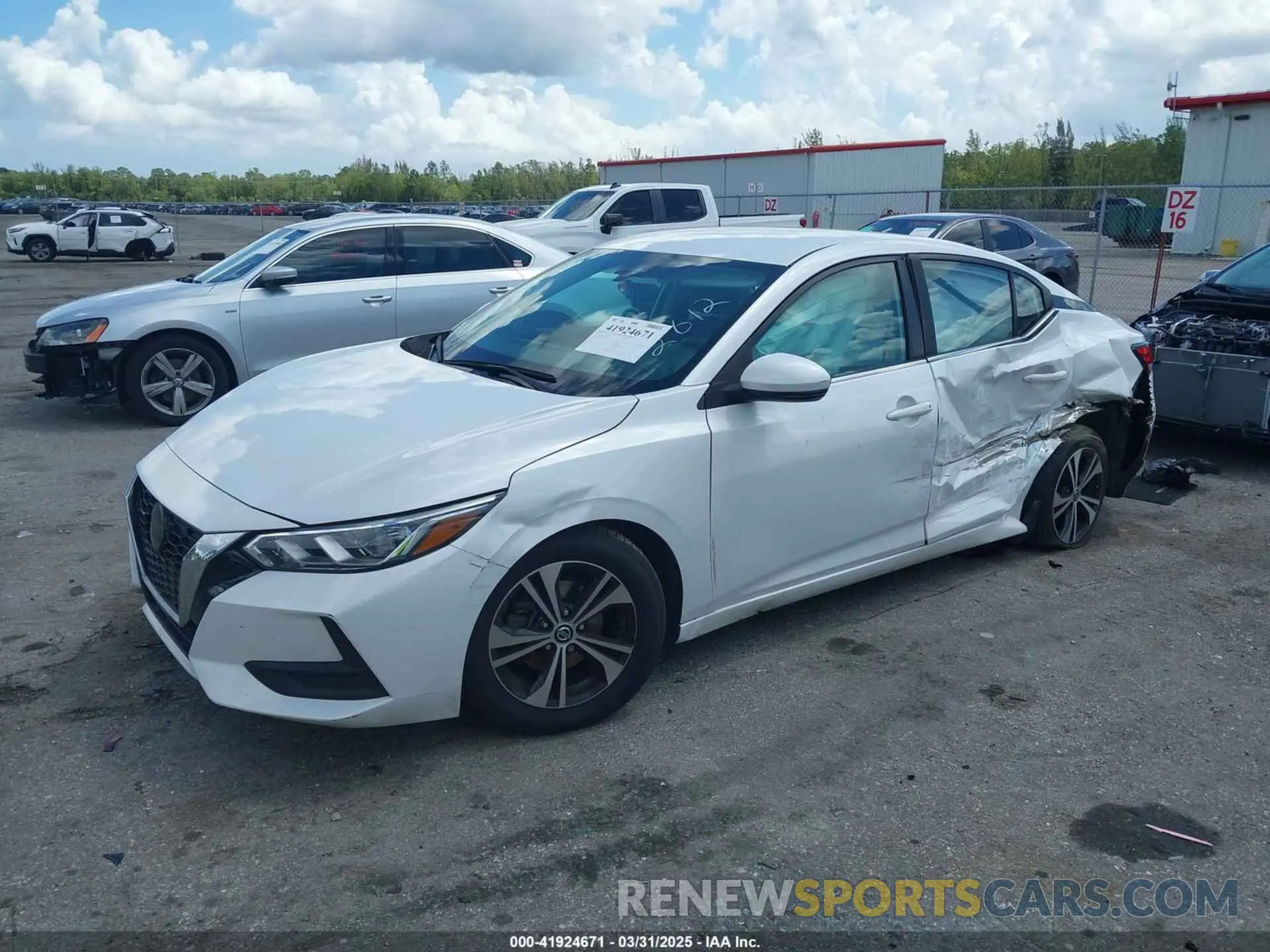 2 Photograph of a damaged car 3N1AB8CV6LY292612 NISSAN SENTRA 2020