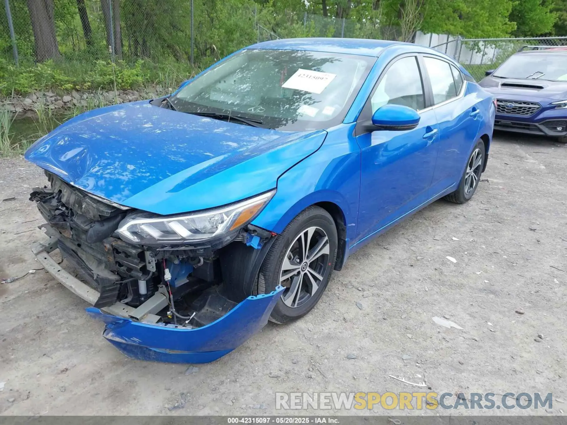 2 Photograph of a damaged car 3N1AB8CV8LY313086 NISSAN SENTRA 2020