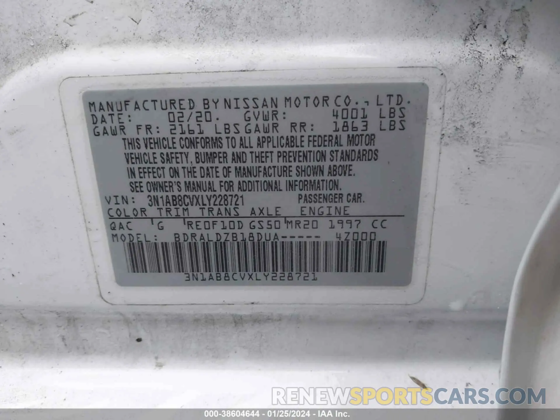 9 Photograph of a damaged car 3N1AB8CVXLY228721 NISSAN SENTRA 2020