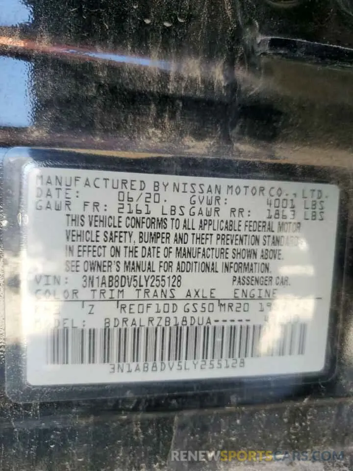 12 Photograph of a damaged car 3N1AB8DV5LY255128 NISSAN SENTRA 2020