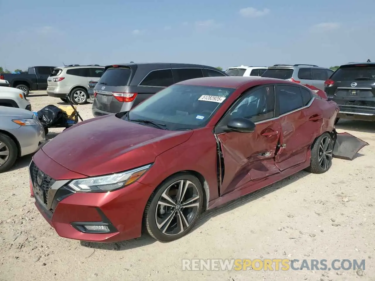 1 Photograph of a damaged car 3N1AB8DVXLY266366 NISSAN SENTRA 2020