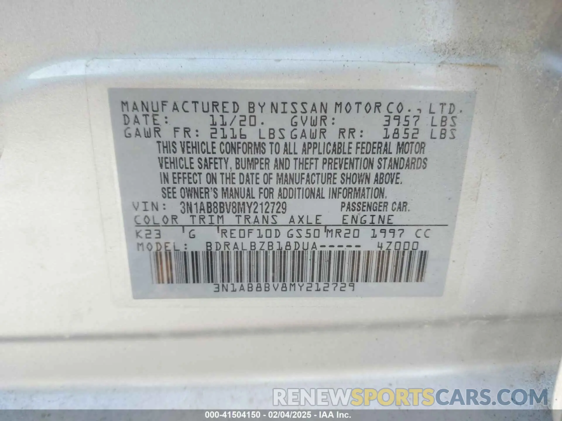 9 Photograph of a damaged car 3N1AB8BV8MY212729 NISSAN SENTRA 2021