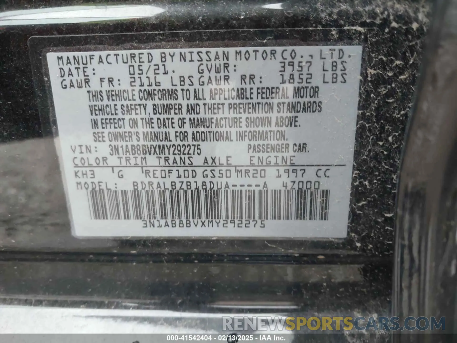 9 Photograph of a damaged car 3N1AB8BVXMY292275 NISSAN SENTRA 2021