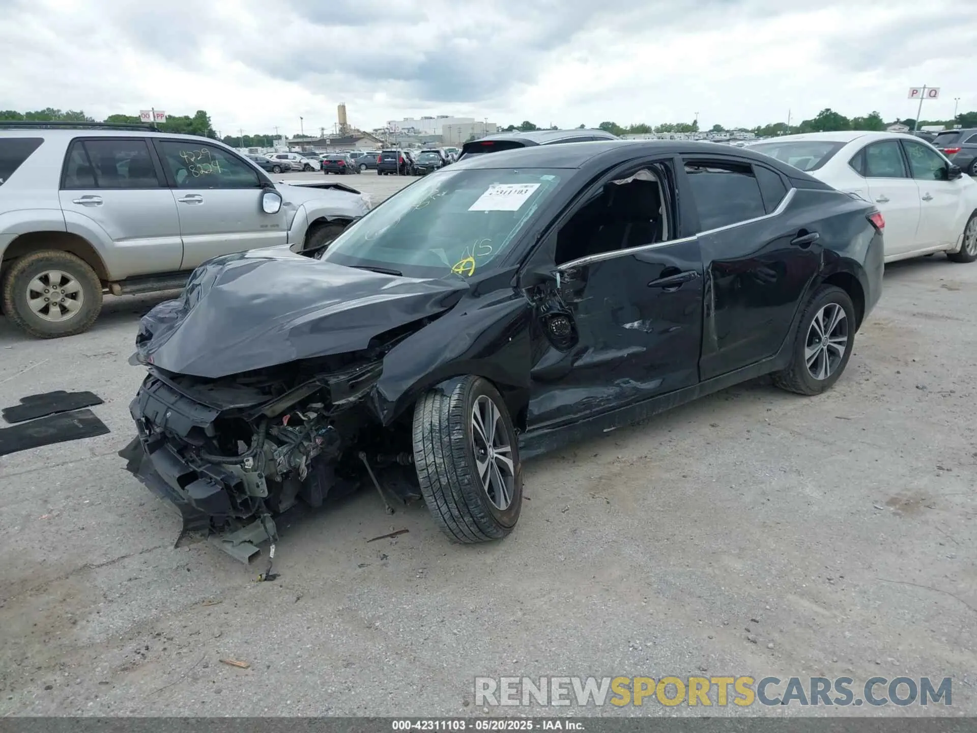 2 Photograph of a damaged car 3N1AB8CV0MY253385 NISSAN SENTRA 2021