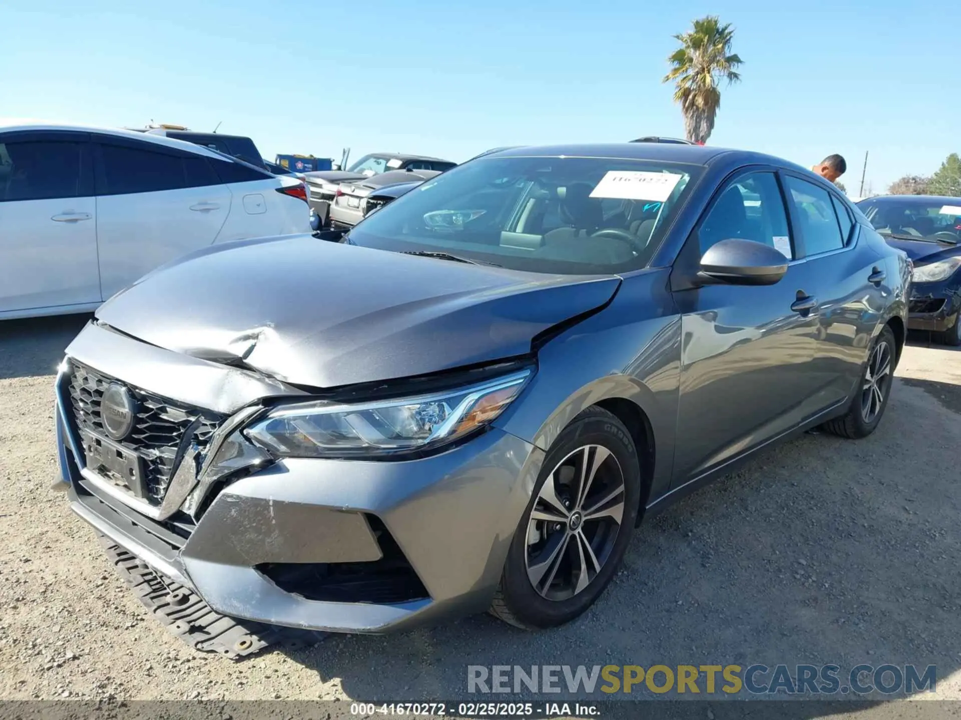 2 Photograph of a damaged car 3N1AB8CV0MY302245 NISSAN SENTRA 2021