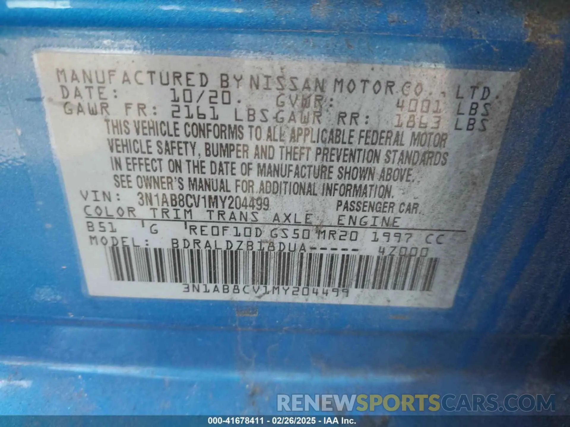 9 Photograph of a damaged car 3N1AB8CV1MY204499 NISSAN SENTRA 2021