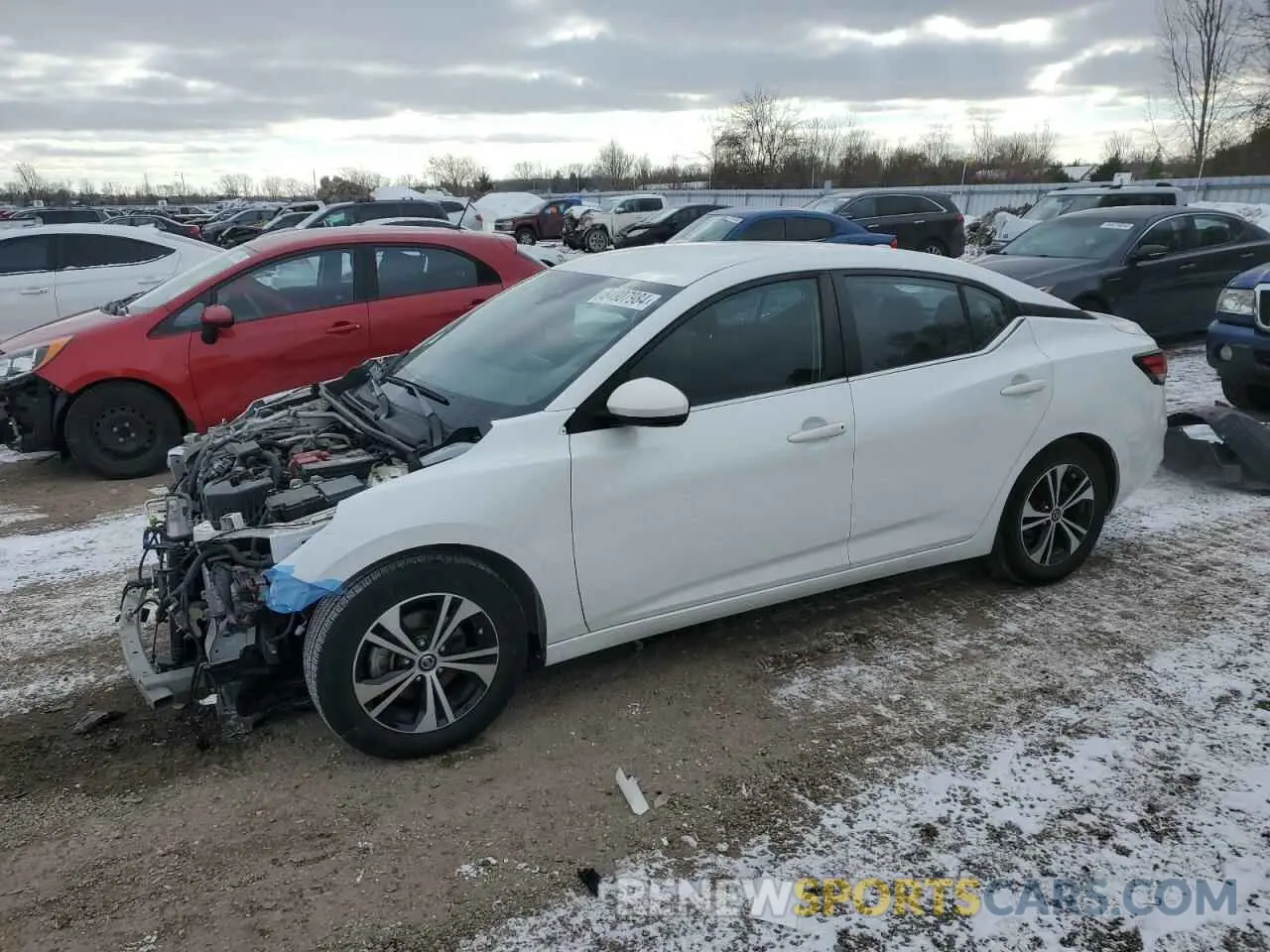 1 Photograph of a damaged car 3N1AB8CV1MY221335 NISSAN SENTRA 2021