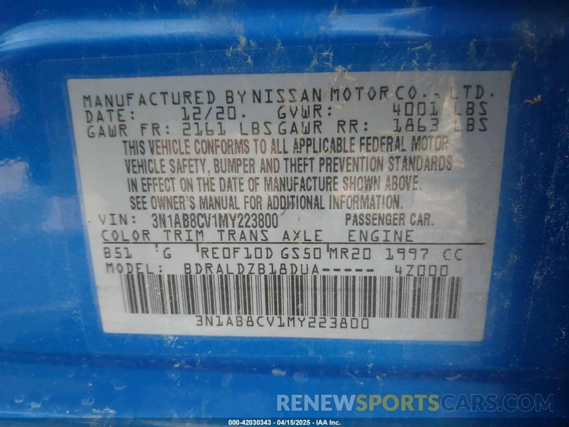9 Photograph of a damaged car 3N1AB8CV1MY223800 NISSAN SENTRA 2021