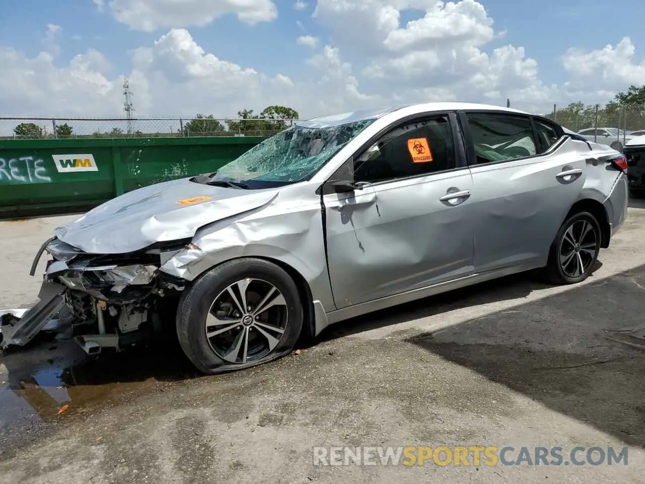 1 Photograph of a damaged car 3N1AB8CV1MY288484 NISSAN SENTRA 2021