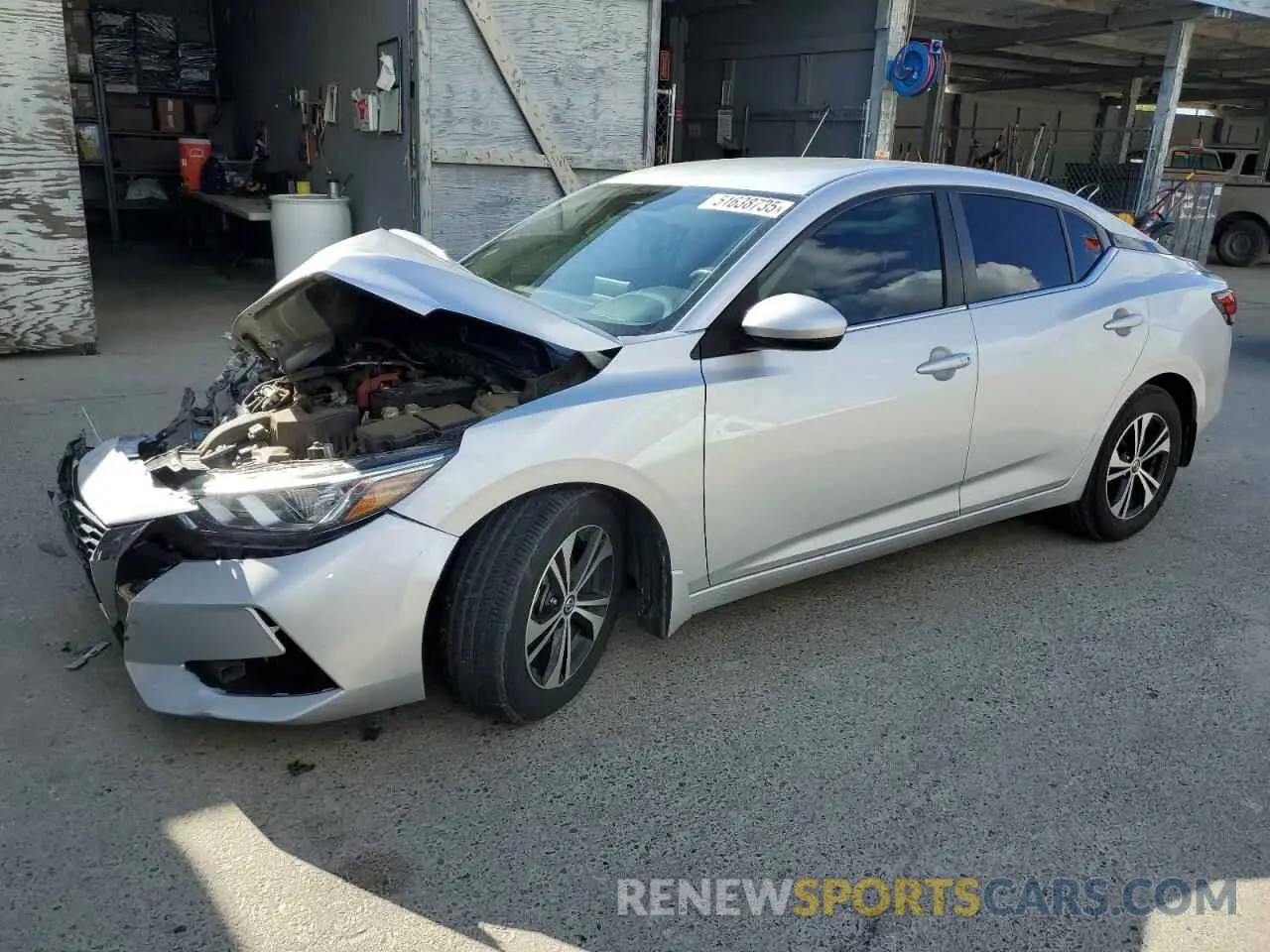 1 Photograph of a damaged car 3N1AB8CV1MY313707 NISSAN SENTRA 2021