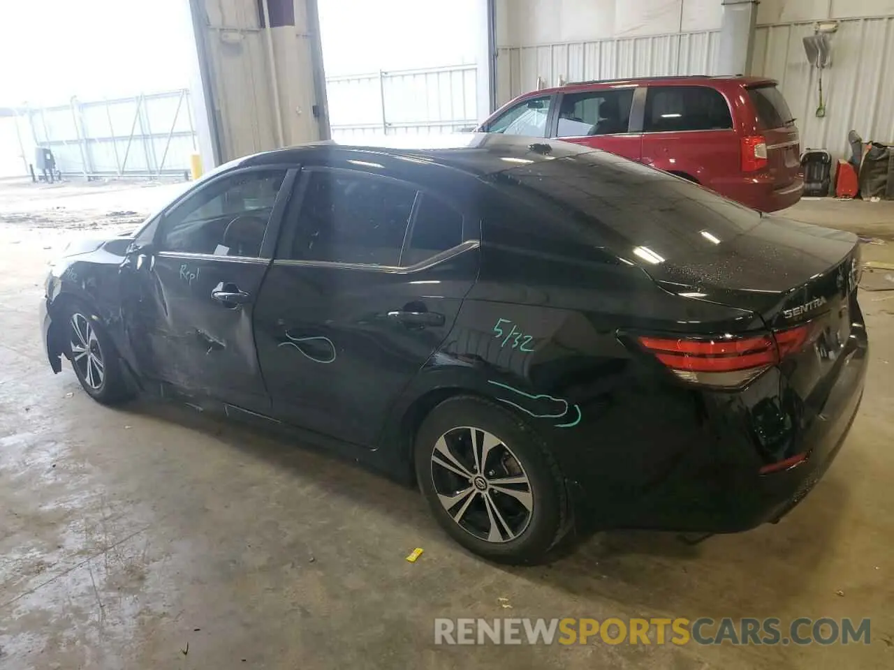 2 Photograph of a damaged car 3N1AB8CV1MY325436 NISSAN SENTRA 2021