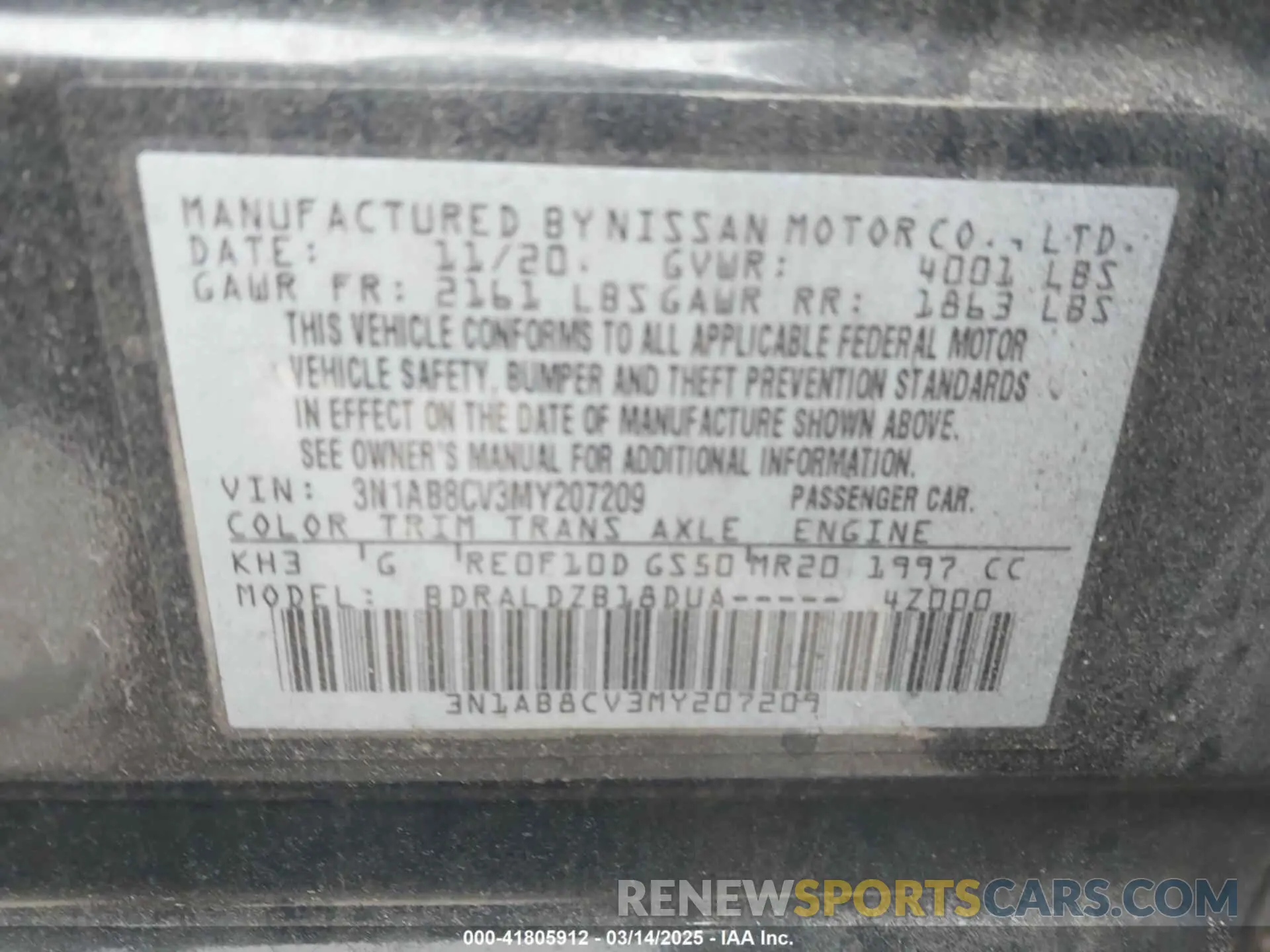 8 Photograph of a damaged car 3N1AB8CV3MY207209 NISSAN SENTRA 2021