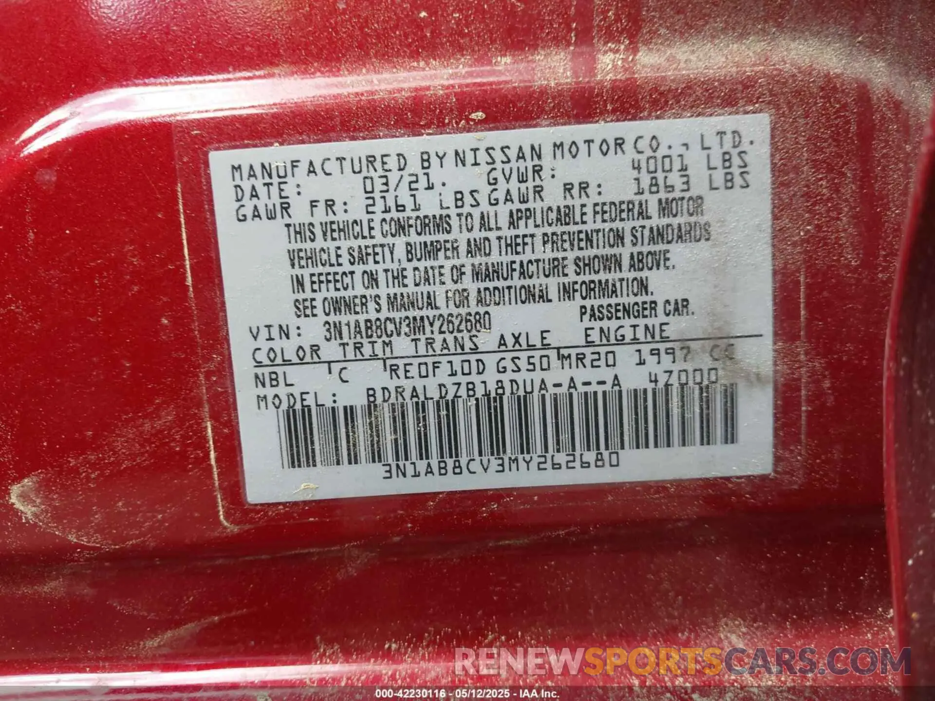 9 Photograph of a damaged car 3N1AB8CV3MY2J2680 NISSAN SENTRA 2021