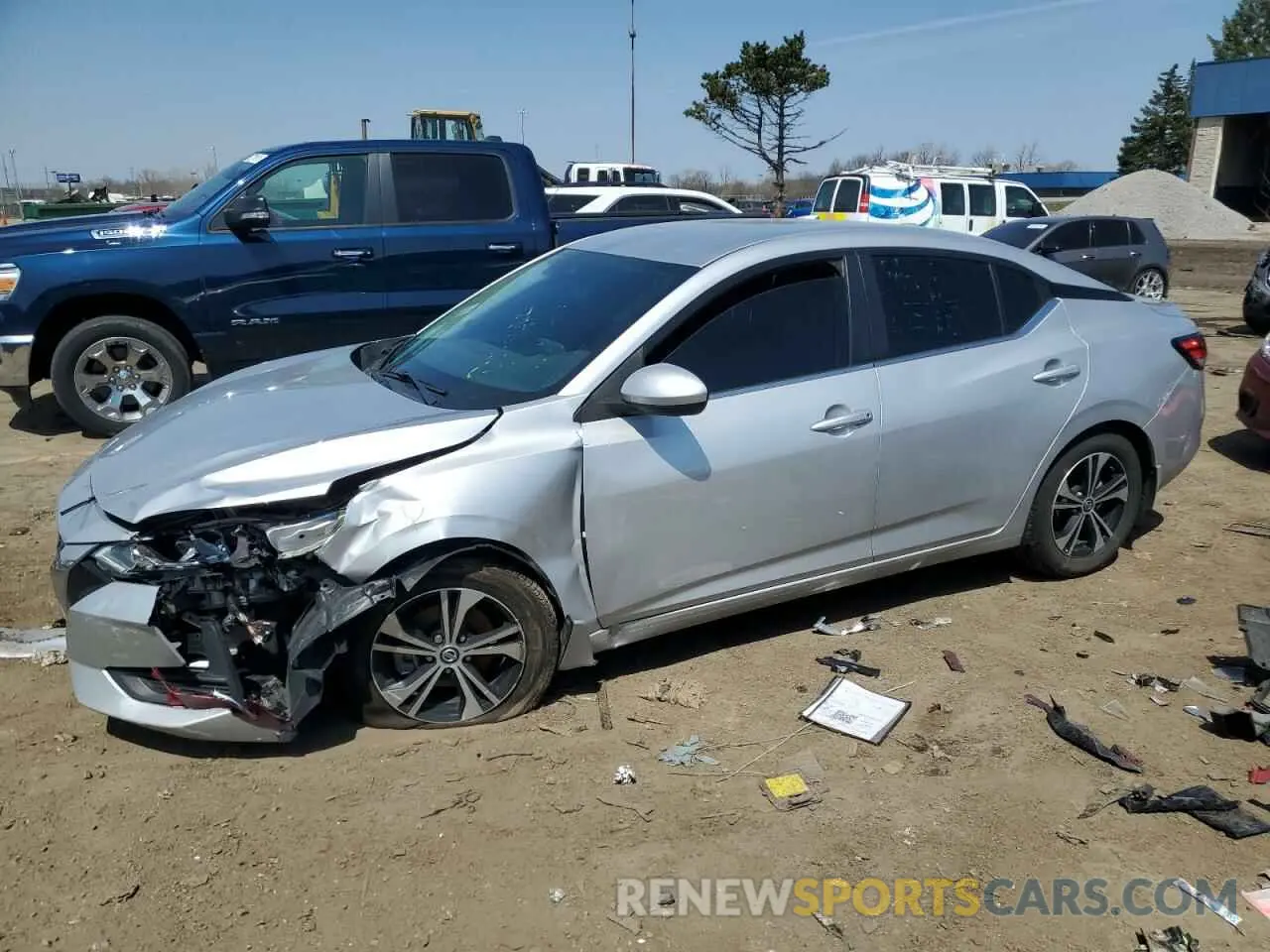 1 Photograph of a damaged car 3N1AB8CV6MY205552 NISSAN SENTRA 2021
