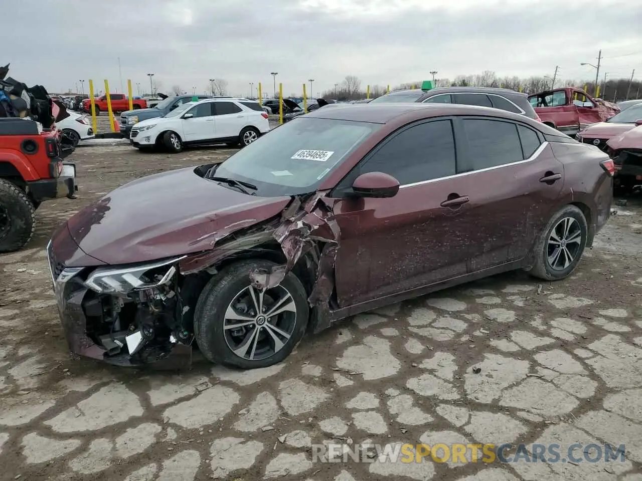 1 Photograph of a damaged car 3N1AB8CV6MY212209 NISSAN SENTRA 2021