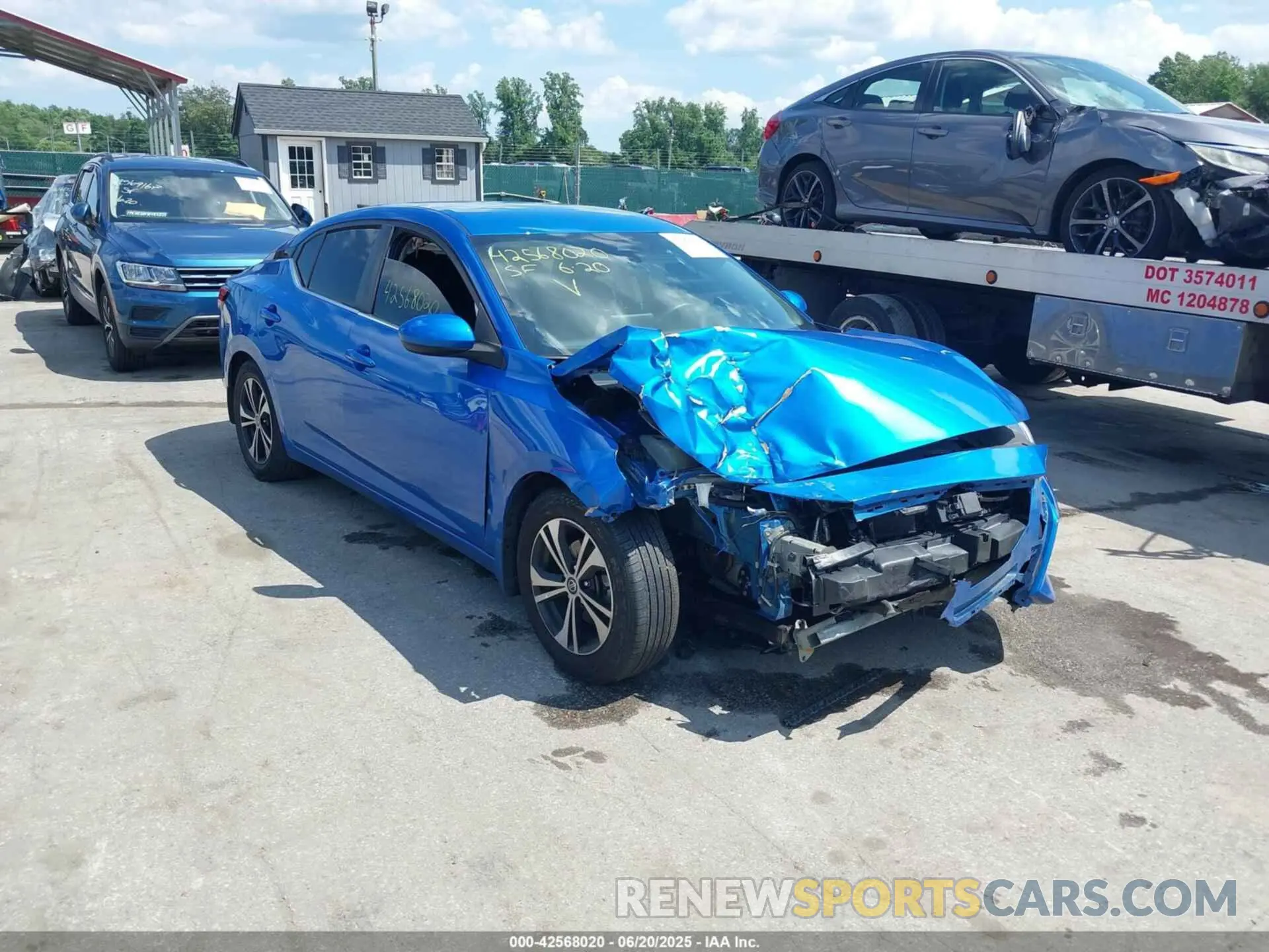 1 Photograph of a damaged car 3N1AB8CV7MY307510 NISSAN SENTRA 2021