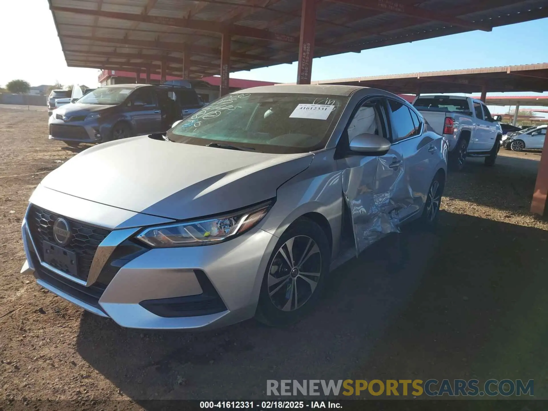 2 Photograph of a damaged car 3N1AB8CV8MY286215 NISSAN SENTRA 2021
