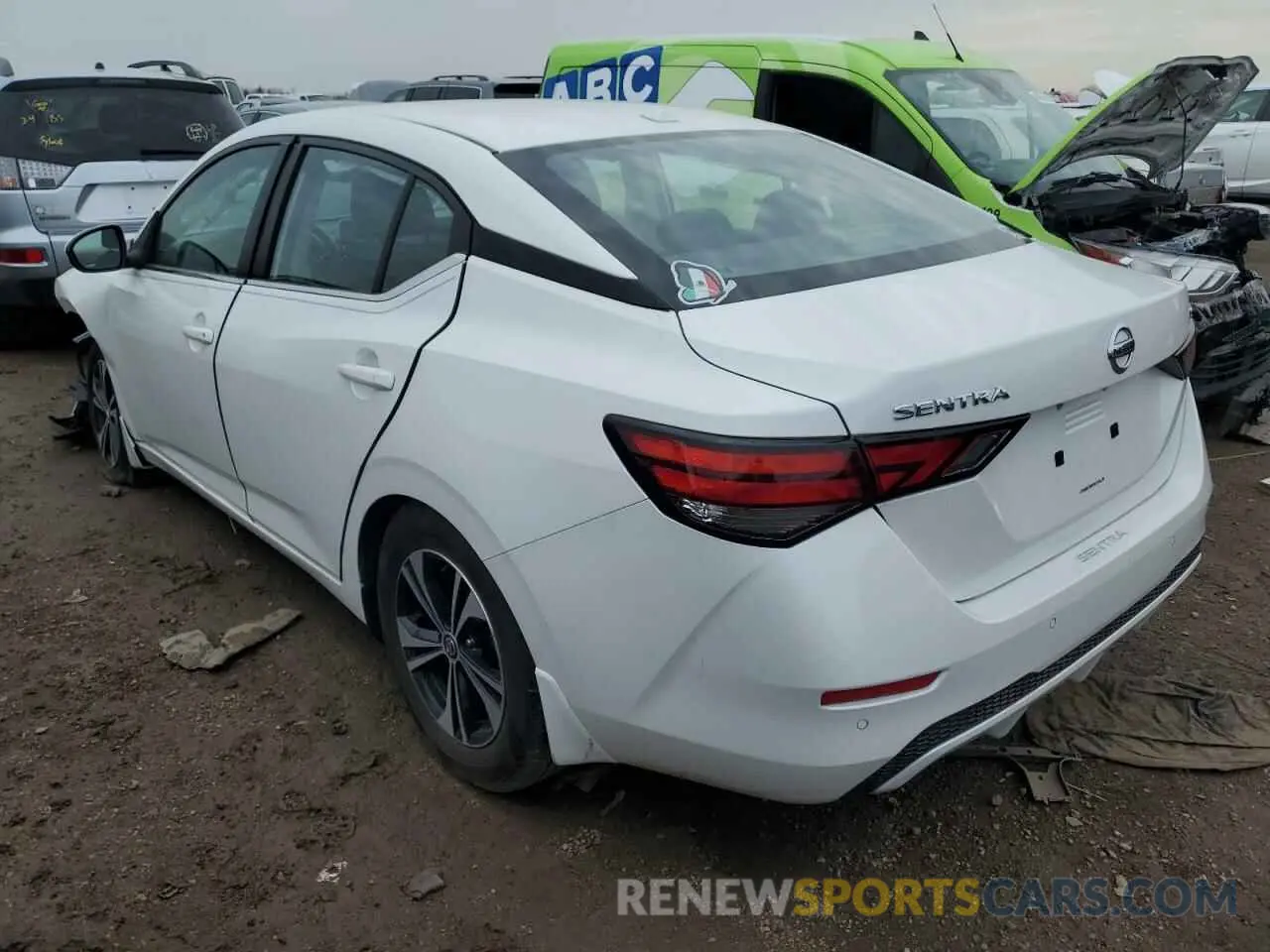 2 Photograph of a damaged car 3N1AB8CV9MY291407 NISSAN SENTRA 2021