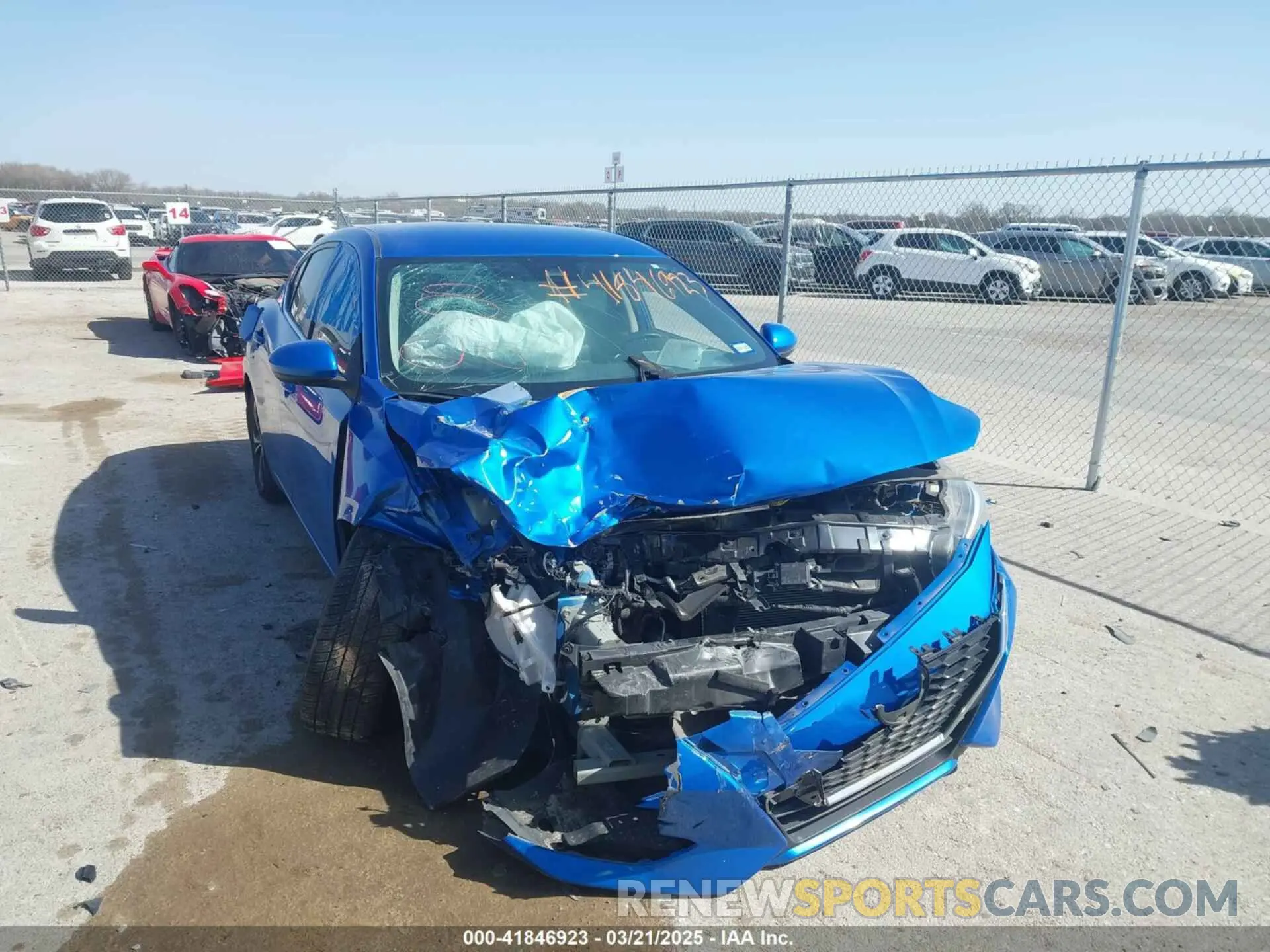 1 Photograph of a damaged car 3N1AB8CV9MY318282 NISSAN SENTRA 2021