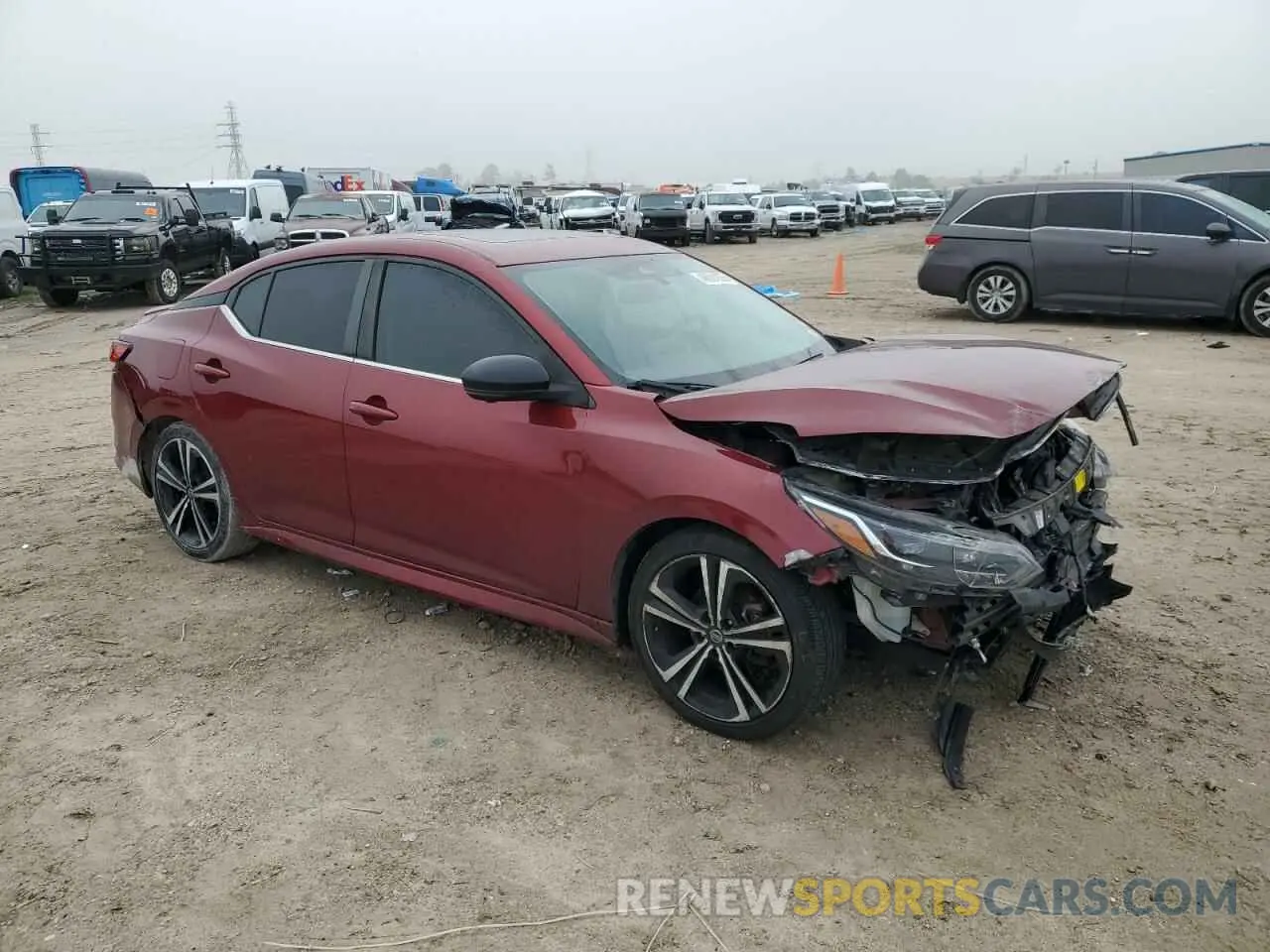 4 Photograph of a damaged car 3N1AB8DV1MY307663 NISSAN SENTRA 2021