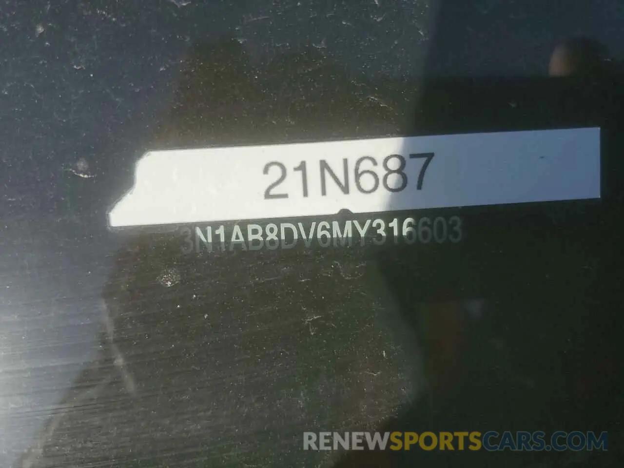 14 Photograph of a damaged car 3N1AB8DV6MY316603 NISSAN SENTRA 2021