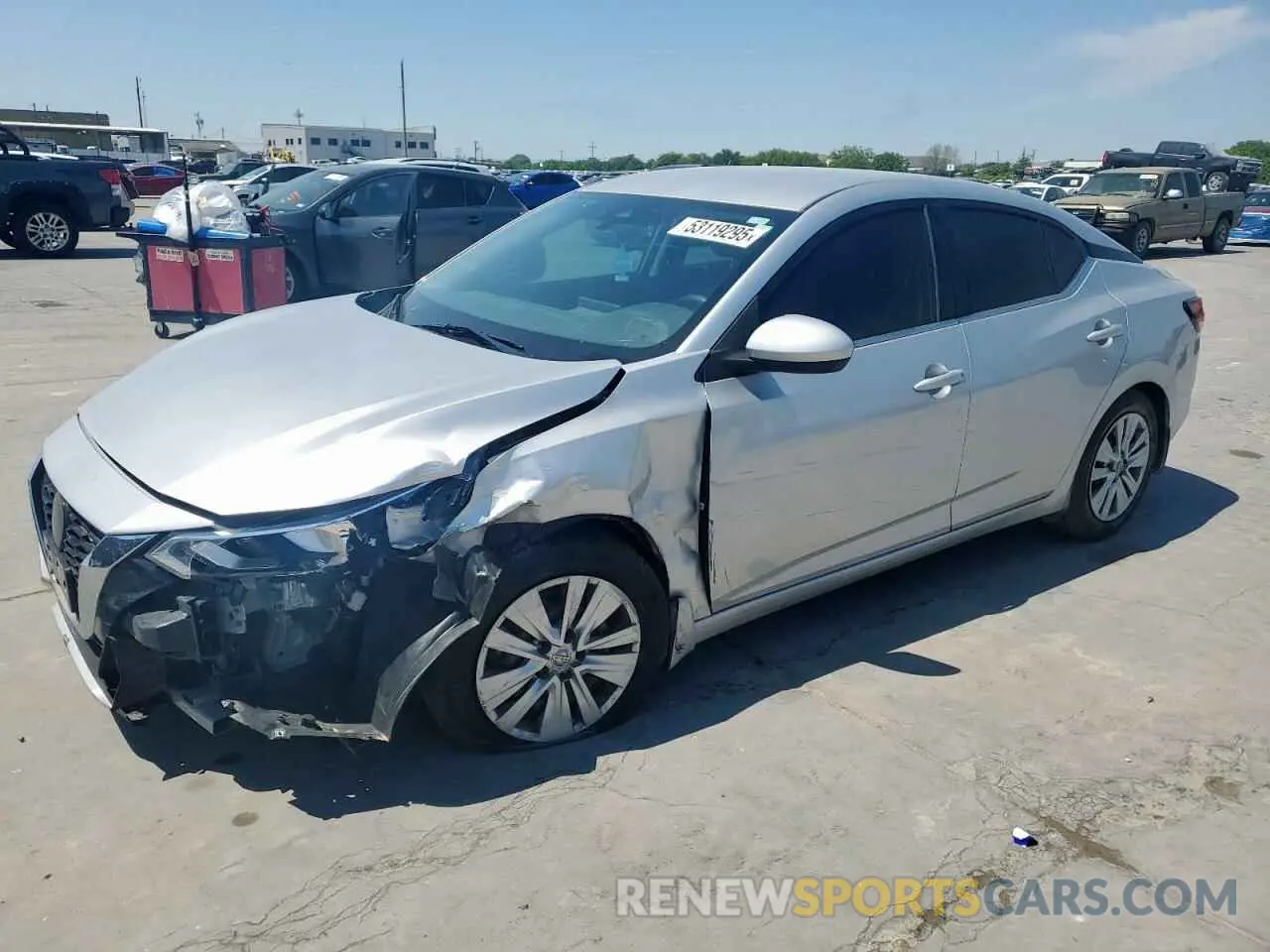 1 Photograph of a damaged car 3N1AB8BV7NY281431 NISSAN SENTRA 2022