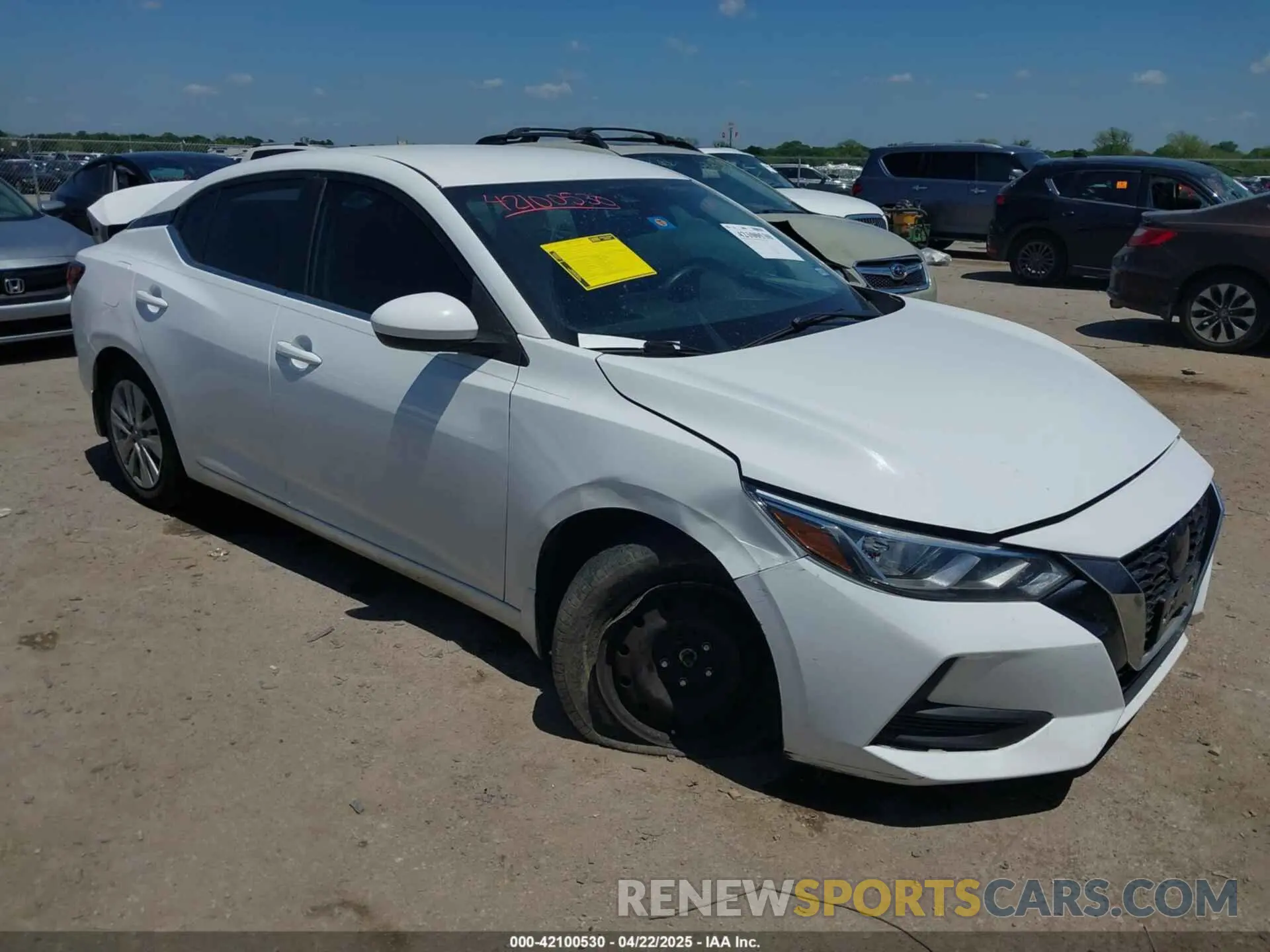 1 Photograph of a damaged car 3N1AB8BV9NY238631 NISSAN SENTRA 2022