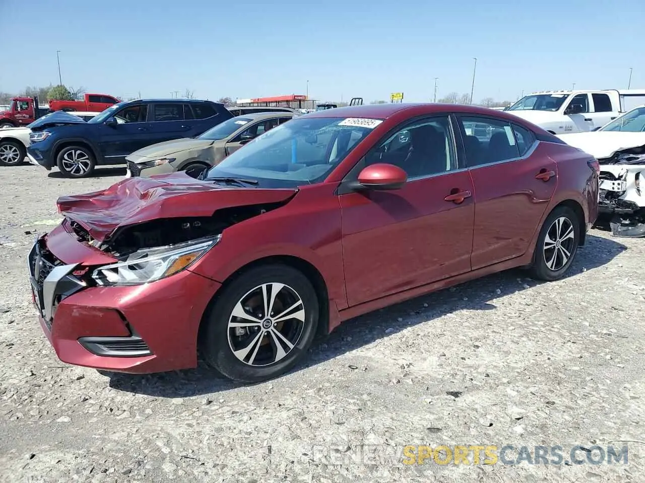 1 Photograph of a damaged car 3N1AB8CV0NY217553 NISSAN SENTRA 2022